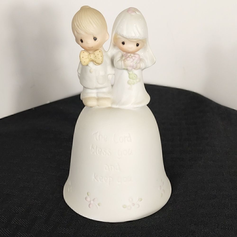 Bride & Groom Precious Moments Porcelain Bell.
